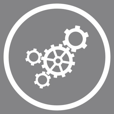 Mekanizması düz vektör yuvarlak simge