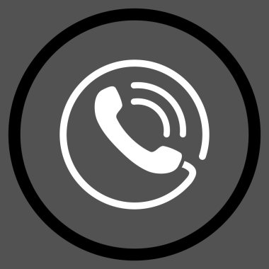 Telefon görüşmesi düz vektör yuvarlak simge
