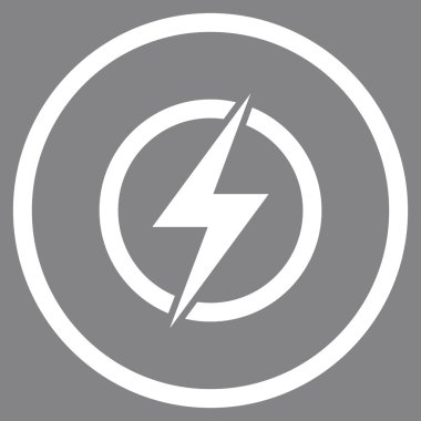 Elektrik düz vektör yuvarlak simge
