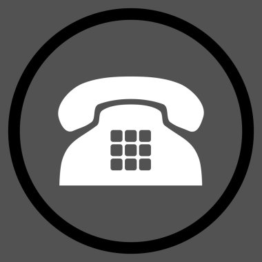 Ton Telefon Düz Vektör Yuvarlak Simge