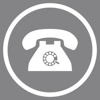 Darbe Telefon Düz Vektör Yuvarlak Simge