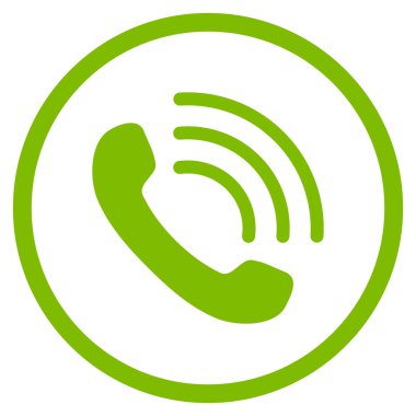 Telefon Görüşmesi Düz Yuvarlak Vektör Simgesi