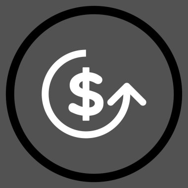 Simgesi ters ibraz düz vektör yuvarlak