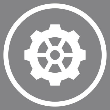 Vites düz vektör yuvarlak simge