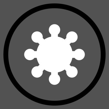 Vites düz vektör yuvarlak simge