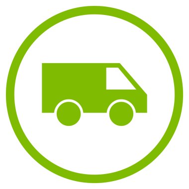 Van Düz Yuvarlak Vektör Simgesi