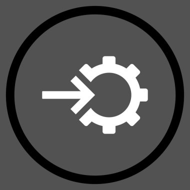 COG Tümleştirme düz vektör yuvarlak simge