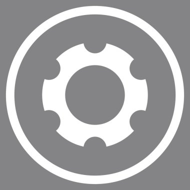 Vites düz vektör yuvarlak simge