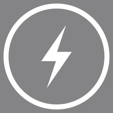 Elektrik düz vektör yuvarlak simge