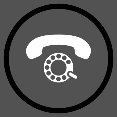 Darbeli aramayı düz vektör yuvarlak simge