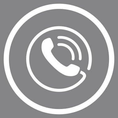 Telefon Görüşmesi Düz Vektör Yuvarlak Simge