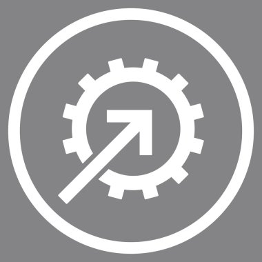 COG Tümleştirme düz vektör yuvarlak simge