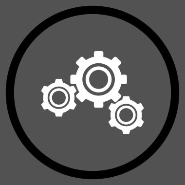 Config Düz Vektör Yuvarlak Simge