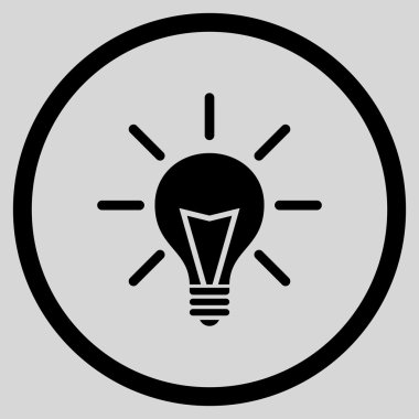 Elektrik Işık Düz Vektör Yuvarlak Simge