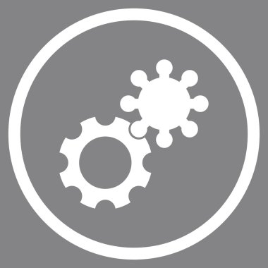 Motor Elemanları Düz Vektör Yuvarlak Simge