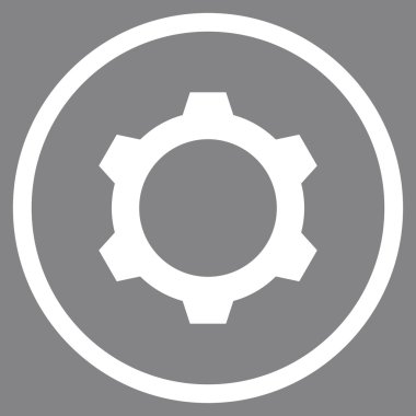 Vites düz vektör yuvarlak simge