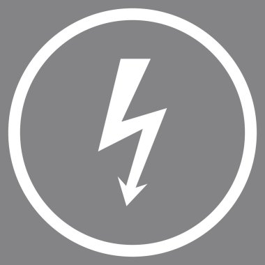 Yüksek Gerilim Düz Vektör Yuvarlak Simge