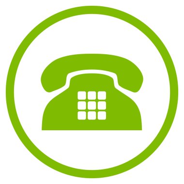 Ton Telefon Düz Yuvarlak Vektör Simgesi