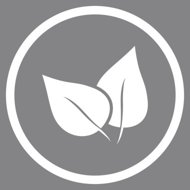 Flora Bitki Düz Vektör Yuvarlak Simge