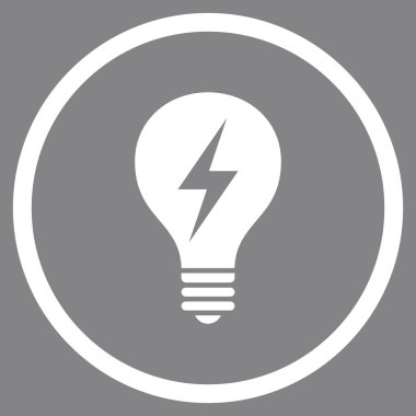 Elektrik AmpulÜ Düz Vektör Yuvarlak Simge