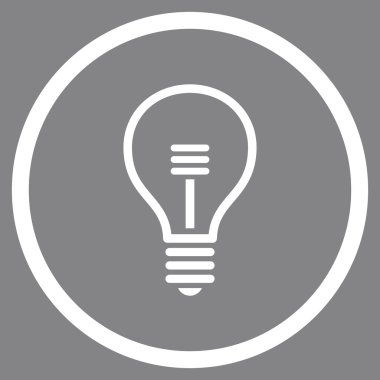 Lamba ampul düz vektör yuvarlak simge