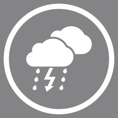 Fırtına düz vektör yuvarlak simge