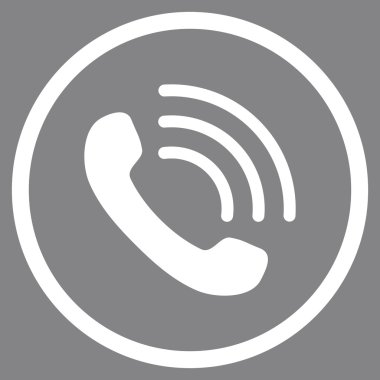 Telefon görüşmesi düz vektör yuvarlak simge