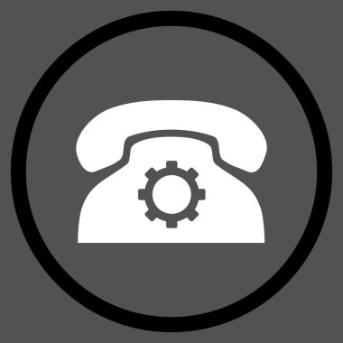 Telefon Düz Vektör Yuvarlak Simge ayarla