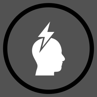 Migren Düz Vektör Yuvarlak Simge