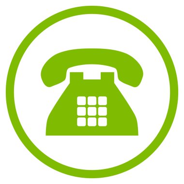 Ton Telefon Düz Yuvarlak Vektör Simgesi
