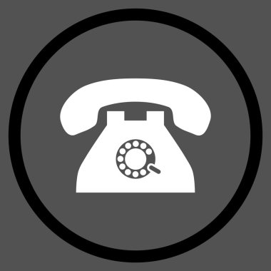 Nabız telefon düz vektör yuvarlak simge