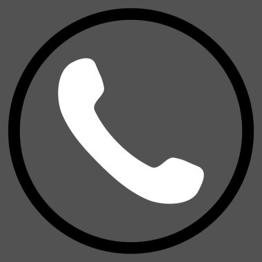 Telefon Alıcısı Düz Vektör Yuvarlak Simge