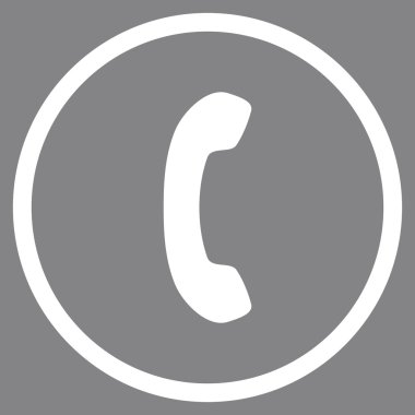 Telefon Alıcısı Düz Vektör Yuvarlak Simge