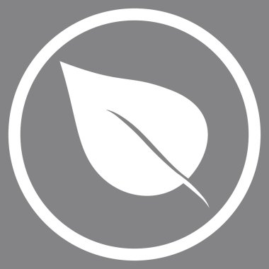 Bitki yaprak düz vektör yuvarlak simge