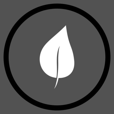 Bitki yaprak düz vektör yuvarlak simge