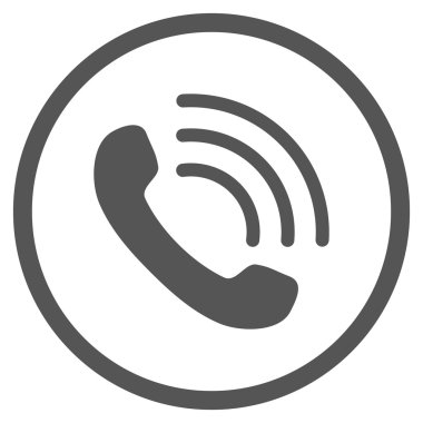 Telefon Görüşmesi Düz Vektör Yuvarlak Simge