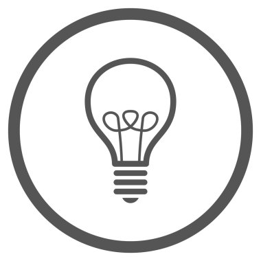 Lamba ampul düz vektör yuvarlak simge