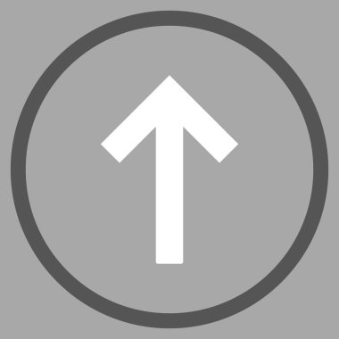 Yukarı ok simgesi düz vektör yuvarlak