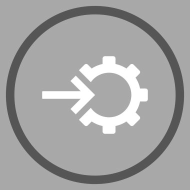 COG Tümleştirme düz vektör yuvarlak simge