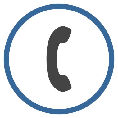 Telefon Alıcısı Düz Vektör Yuvarlak Simge