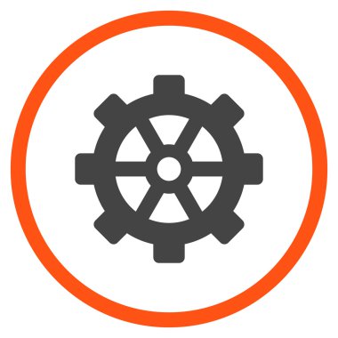 Vites düz vektör yuvarlak simge