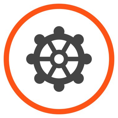 Vites düz vektör yuvarlak simge