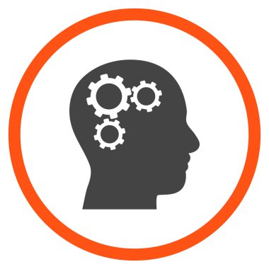 Beyin Tercihleri Düz Vektör Yuvarlak Simge