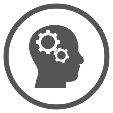 Beyin Seçenekleri Düz Vektör Yuvarlak Simge