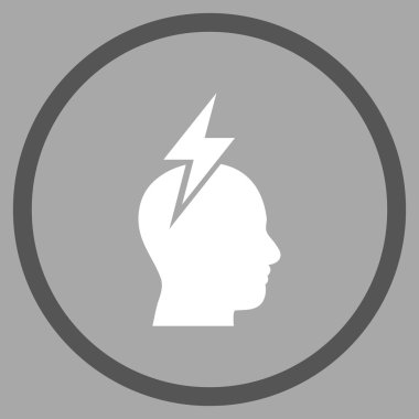 Baş Ağrısı Düz Vektör Yuvarlak Simge