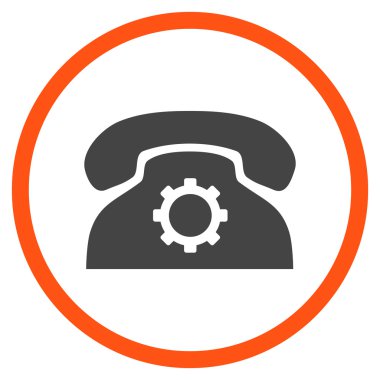 Telefon Düz Vektör Yuvarlak Simge ayarla