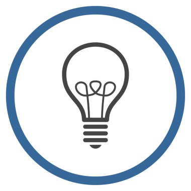 Lamba ampul düz vektör yuvarlak simge