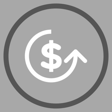 Simgesi ters ibraz düz vektör yuvarlak