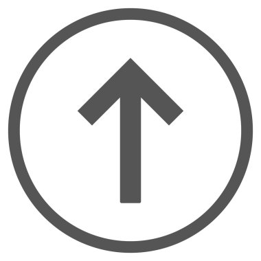 Yukarı ok simgesi düz vektör yuvarlak