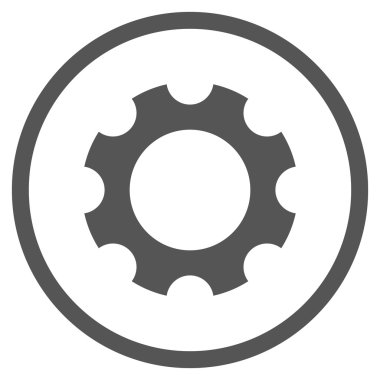 Vites düz vektör yuvarlak simge